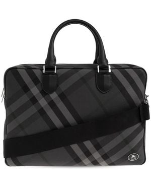 Burberry Grid Briefcase - Schwarz