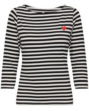 ONLY Tops ,Veelkleurig ,Long Sleeve Tops - Zwart