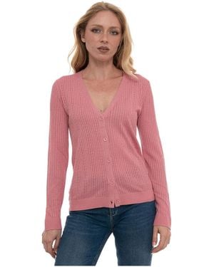Liu Jo Truien & Vesten ,Roze ,Polyester Long Cardigan - Rood