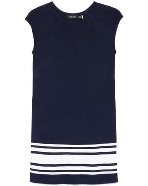 Ralph Lauren Kleedjes ,Blauw ,Nylon Hadell Dagjurk Met Korte Mouwen