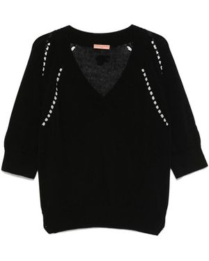 Ermanno Scervino V-Neck Knitwear - Nero