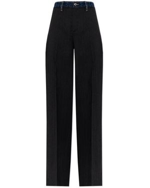 DSquared² Broeken ,Zwart ,Katoen Broek Van Gecombineerde Materialen