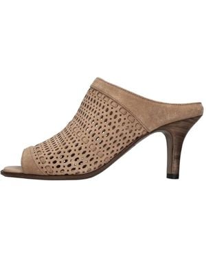 Pantanetti Heeled Mules - Marrone