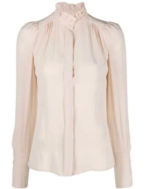 Isabel Marant Bluse Mit Rüschenkragen - Natur
