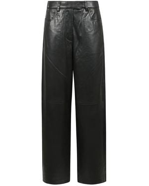 REMAIN Birger Christensen Leather Pants - Gray