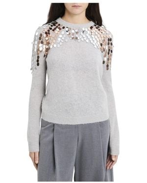 Dixie Round-Neck Knitwear - Grigio