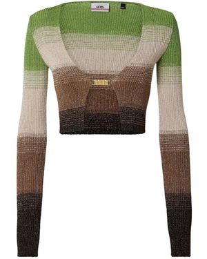 Gcds Lurex Degradé Mini Cardigan - Groen