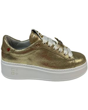 GIO+ Sneaker in pelle di vitello laminata con accessori rimovibili - Verde