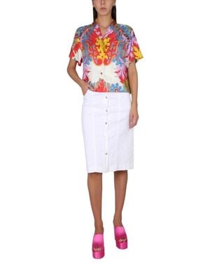Etro Bedrukt Shirt Met Korte Mouwen - Wit