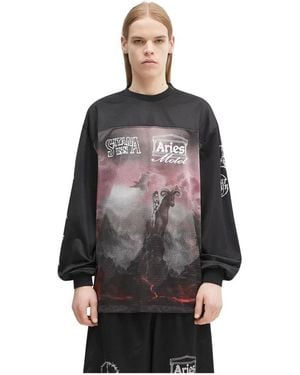 Aries Long Sleeve Tops - Negro