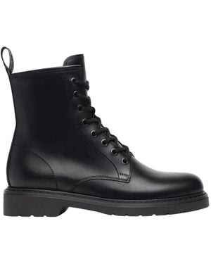 Nero Giardini Leder-Schnürstiefel - Schwarz