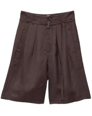 Tela Korte Broeken ,Bruin ,Leer Flav Bermuda Shorts