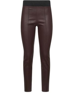 Brunello Cucinelli Leather Trousers - Violet