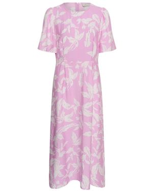 Kaffe Midi Jurken - Roze