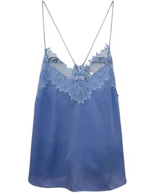 IRO Tops ,Blauw ,Leer Newin Top