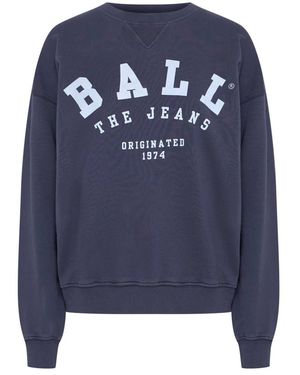 Ball Hoodies & Sweatvesten ,Blauw ,Katoen Sweatshirt Met Cool Print