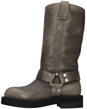 3Juin Schoenen ,Grijs ,Leer Demi Boots - Zwart
