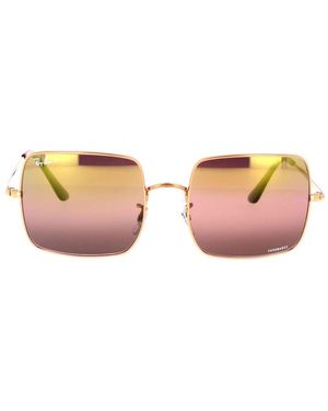 Ray-Ban Vierkante Gepolariseerde Zonnebril - Roze