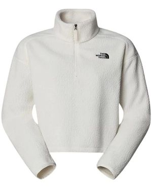 The North Face Crop Fleece Hoodie - Grau