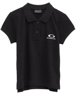 Balenciaga Cotton Polo Shirt - Black