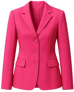 Clips Fuchsia Geknöpfte Jacke Gefüttert - Pink