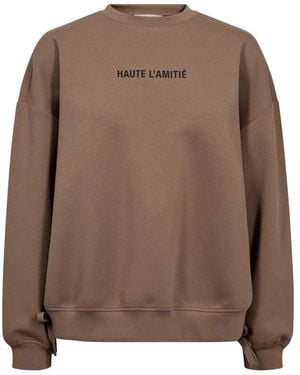 Haute L'Amitié Hoodies & Sweatvesten ,Bruin ,Sweatshirts