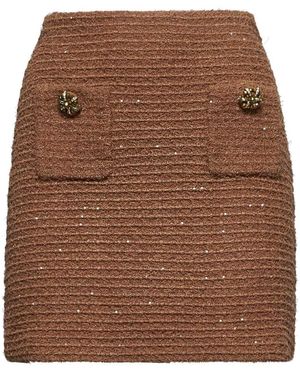 Self-Portrait Short Skirts - Marrone