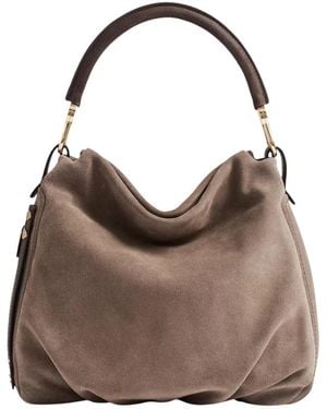 Borbonese Tassen ,Bruin ,Leer Borsa Hobo S