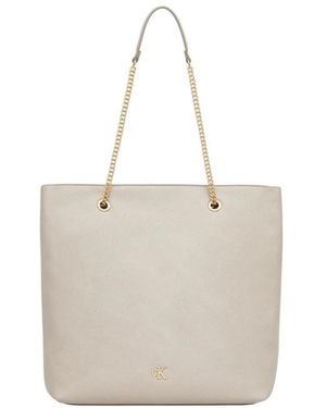 Calvin Klein Tasche Mit Reißverschluss Und Innentaschen - Natur