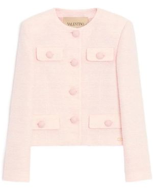 Valentino Tweed Jackets - Rosa