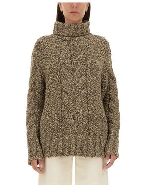 Kiton Truien & Vesten ,Bruin ,Maglia Collo Alto