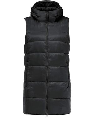 Jack Wolfskin Gesteppte, Wattierte Weste Mit Kapuze - Schwarz