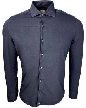 Sonrisa Elegant Zwart Jersey Shirt - Blauw