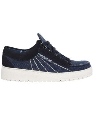Mephisto Blaue Schnürschuhe Für Männer