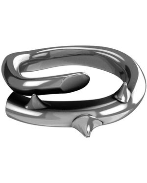 John Richmond Spiraalring Met Zilveren Spikes - Metallic