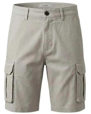 40weft Korte Broeken ,Linnen Nick 2127 Bermuda Cargo - Grijs