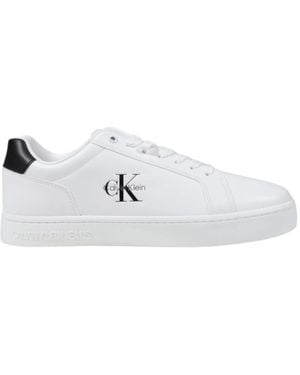 Calvin Klein Minimalistische Ledersneaker Mit Cupsole - Weiß