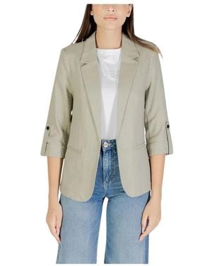 ONLY Lässiger Blazer Mit Offenem Vorderteil - Grau