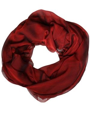 Dolce & Gabbana Roter Seiden Damen Wrap Shawl Schal