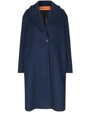 Stine Goya Stijlvolle Wollen Jas Met Zakken - Blauw