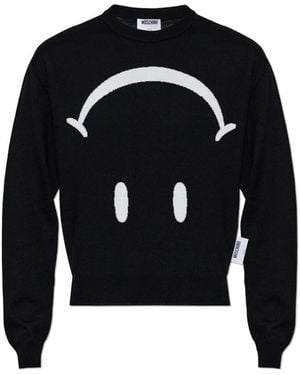 Moschino Smiley Strickpullover - Blau