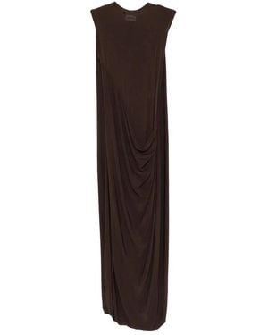 Jean Paul Gaultier Braunes Drapiertes Ärmelloses Kleid