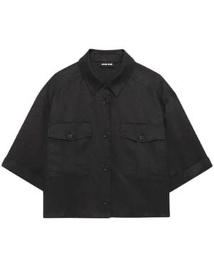 Anine Bing Shirts - Negro