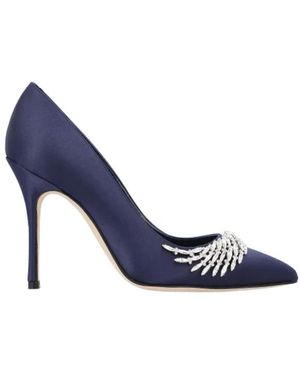 Manolo Blahnik Tessuto heels - Blu