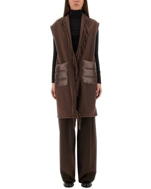 Herno Ultraleichter Poncho Aus Wolle Und Kaschmir - Braun