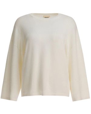 KHAITE Round-Neck Knitwear - Blanco