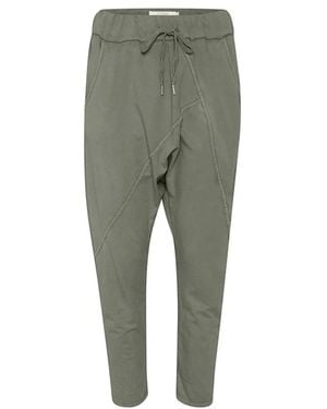 Cream Joggers - Green