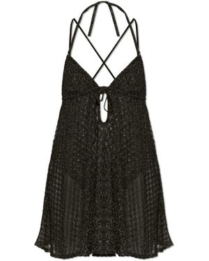 Missoni Kleedjes ,Zwart ,Rayon Korte Strandjurk