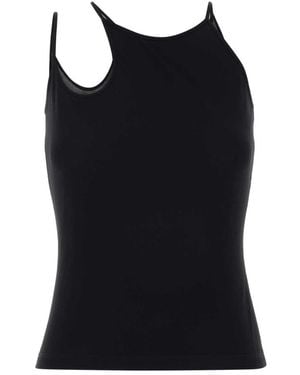 McQueen Sleeveless Tops - Black