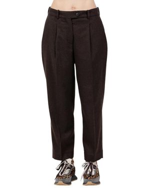 Circolo 1901 Pantalon Carrot Met Dubbele Plooien - Zwart